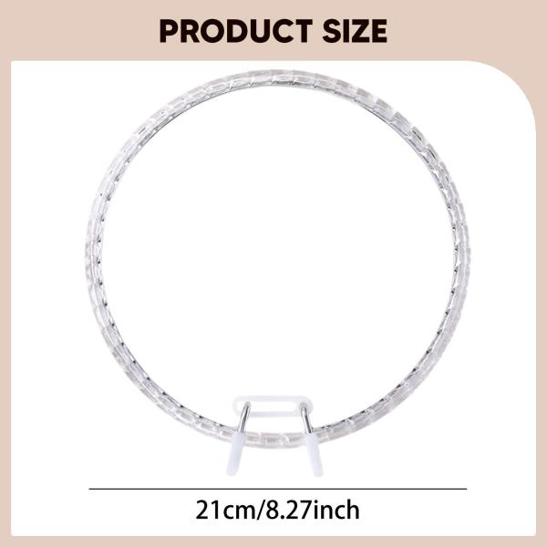 刺繍枠 21cm 円形ループ DIYプロジェクト パーティー装飾 裁縫用 透明