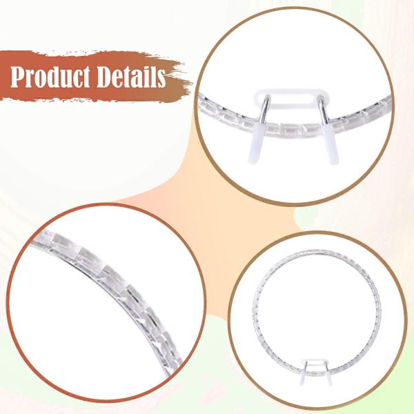 刺繍枠 21cm 円形ループ DIYプロジェクト パーティー装飾 裁縫用 透明