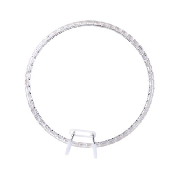 刺繍枠 21cm 円形ループ DIYプロジェクト パーティー装飾 裁縫用 透明