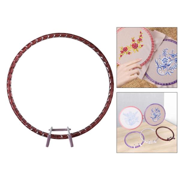 刺繍枠 16cm ラウンドクロスステッチ枠 針仕事 裁縫 アートクラフト コーヒー