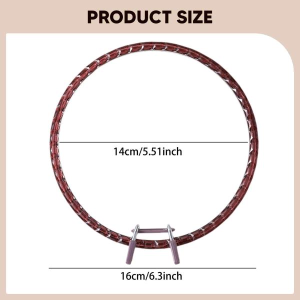 刺繍枠 16cm ラウンドクロスステッチ枠 針仕事 裁縫 アートクラフト コーヒー