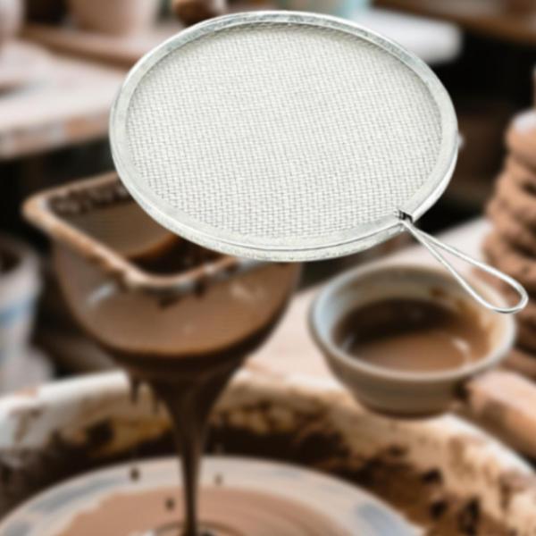 陶器用釉薬フィルターメッシュ軽量ポータブル陶芸ツール粘土陶器ラウンド用