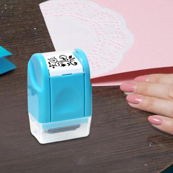 ヴァインローラースタンプ 装飾用 多目的 スクラップブッキング オフィス DIY クラフト用 ブルー