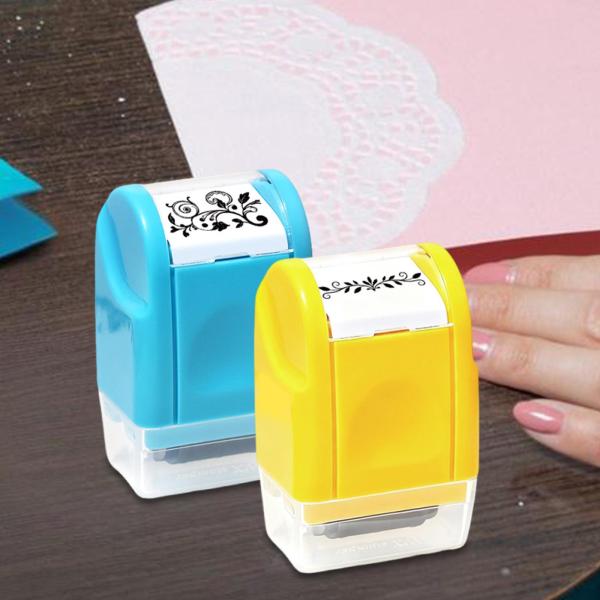 ヴァインローラースタンプ 装飾用 多目的 スクラップブッキング オフィス DIY クラフト用 ブルー