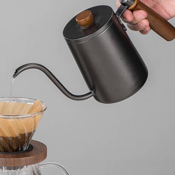コーヒー器具 手動抽出 セット コーヒードリッパー ガラスサーバー グースネックケトル 紙フィルター 耐熱ガラス 木製グリップ 観察しやすい 家庭 来客時に適用