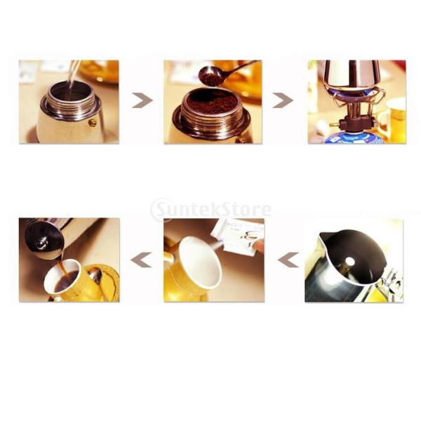 KOZEEY コーヒーモカメーカー モカポット パーコレーター 調理器具 耐熱性 コーヒー 台所 4種類選べる  - 6カップ