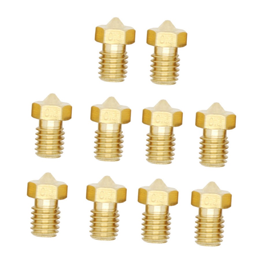 完売 3ピース3Dプリンタm6スレッド用の10個の真ちゅう製押出機ノズルプリントヘッド その他DIY、業務、産業用品 サイズ:0.5mm -  nickstraveltips.com