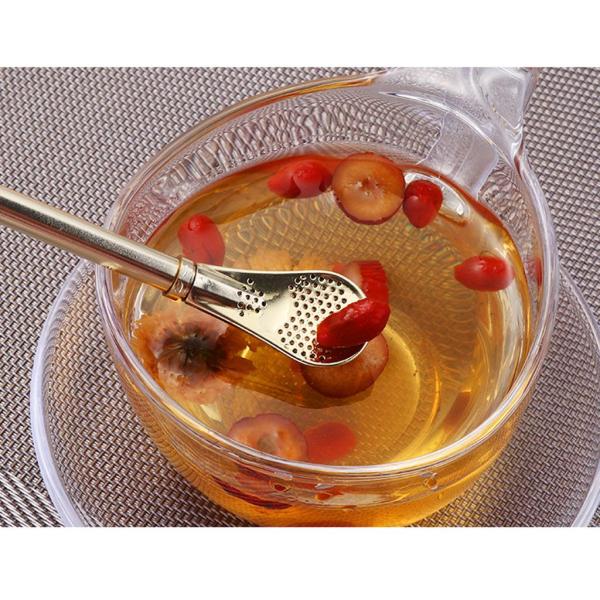 ステンレスストロー小さじ1杯食器7色ゴールド