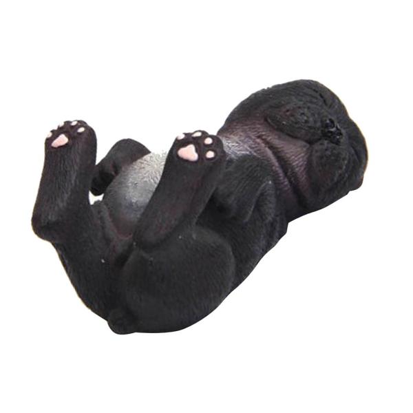 可愛い 寝姿 犬の置物 インテリア 卓上装飾 多種選択可 - 黒2