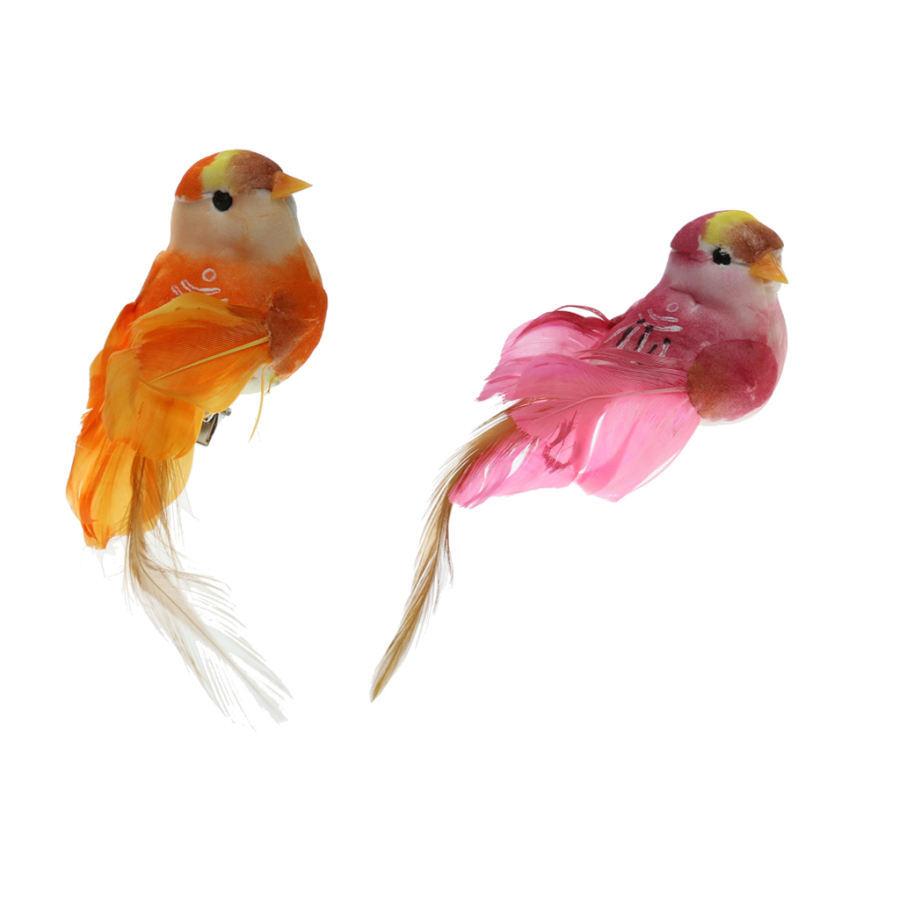 鳥の置物 2個入 生き生き 人工羽根 動物モデル 全2種 ランダムカラー|stk-shop|14