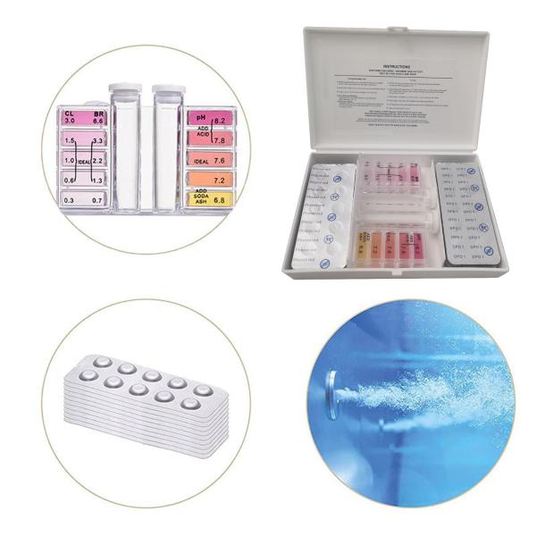 塩素/ PH用の白いケースが付いた2イン1水族館スイミングプールテスターセット