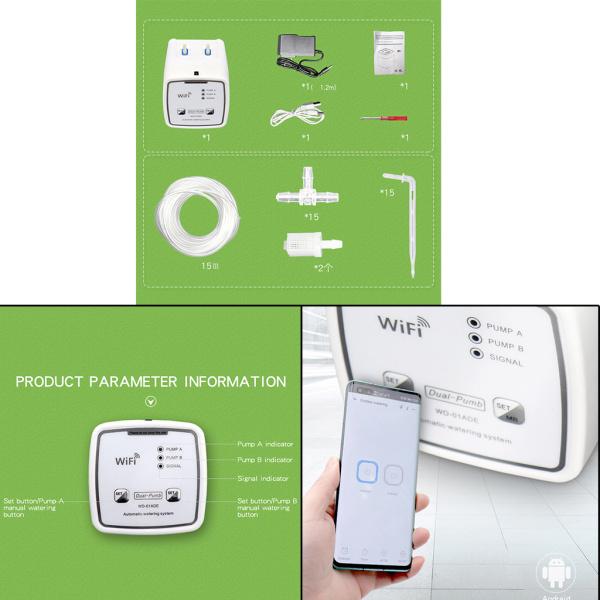 庭の自動点滴灌漑システム Wifi接続アプリ制御植物給水装置 庭のパティオ用の植物水ポンプタイマーツール 霧吹き 在庫一覧 15ポット Idealauto Ee 庭の自動点滴灌漑システム Wifi接続アプリ制御植物給水装置 庭のパティオ用の植物水ポンプタイマーツール 霧吹き 在庫一覧 15ポット Idealauto Ee