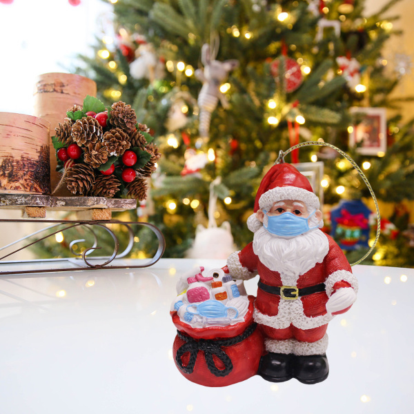 フェイスマスクの装飾が施されたサンタクロースの像伝統的なクリスマスサンタの置物の装飾クリスマスツリーの装飾ホリデーパーティーの家の装飾｜stk-shop｜03