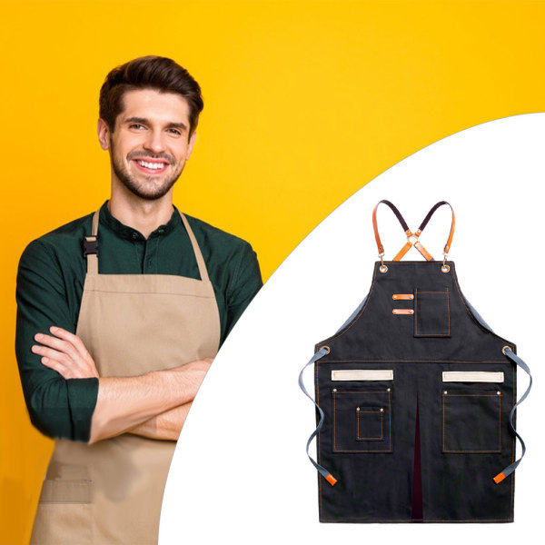 Amazon.co.jp: エプロン 作業用 エプロン男性レストランコーヒー