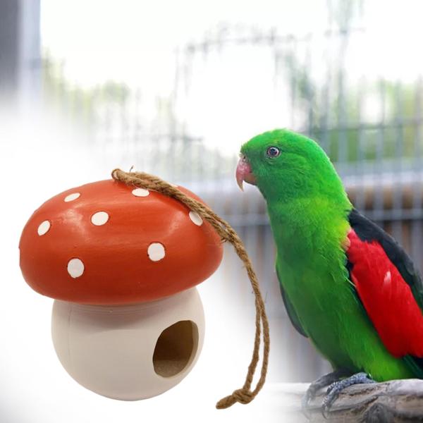 芝生の庭のための樹脂のきのこ鳥の家の木のペンダント飾り手工芸品