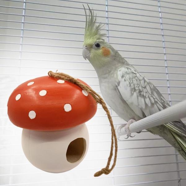 芝生の庭のための樹脂のきのこ鳥の家の木のペンダント飾り手工芸品