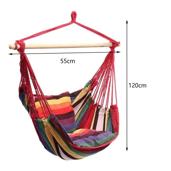 屋内屋外スペース用ハンモックハンモックチェアスイングシートレインボー