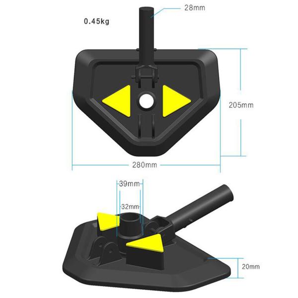 スイミングプールブラシアクセサリー用のポータブルクリーナーヘッド三角形