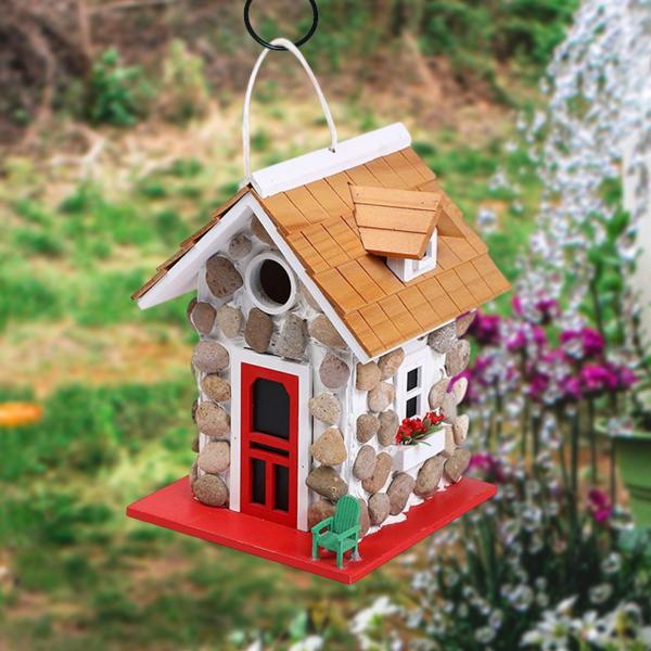 手作りのハンギングバードハウス屋内と屋外の装飾小鳥ツバメのための木製の巣箱