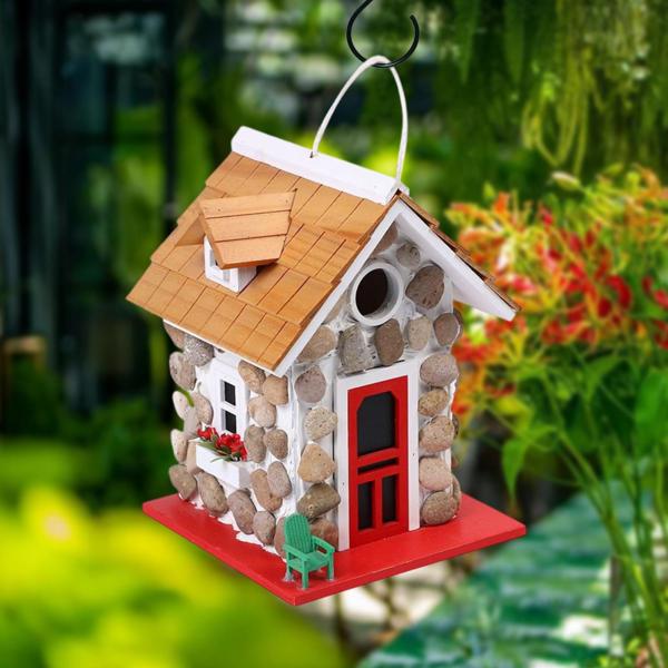 手作りのハンギングバードハウス屋内と屋外の装飾小鳥ツバメのための木製の巣箱