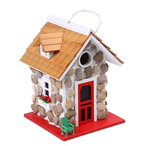 手作りのハンギングバードハウス屋内と屋外の装飾小鳥ツバメのための木製の巣箱