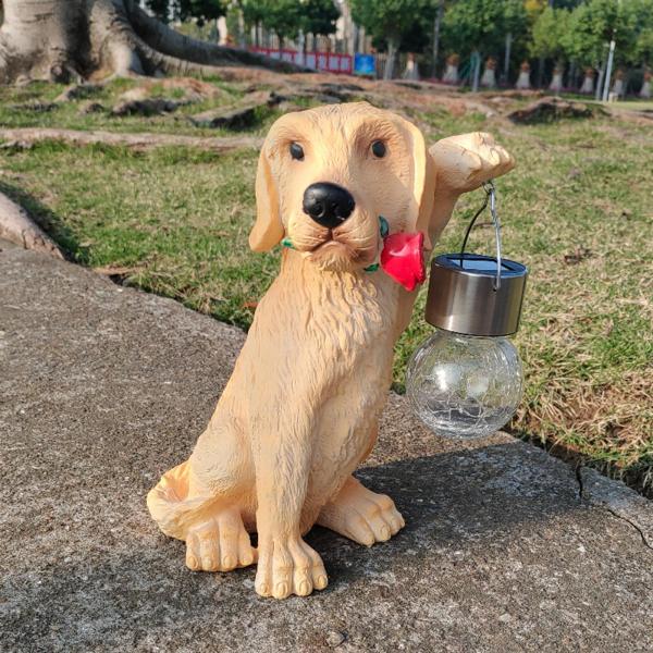 屋内イースターヤード用のソーラーランプ犬の彫刻動物の形の樹脂｜stk-shop｜02