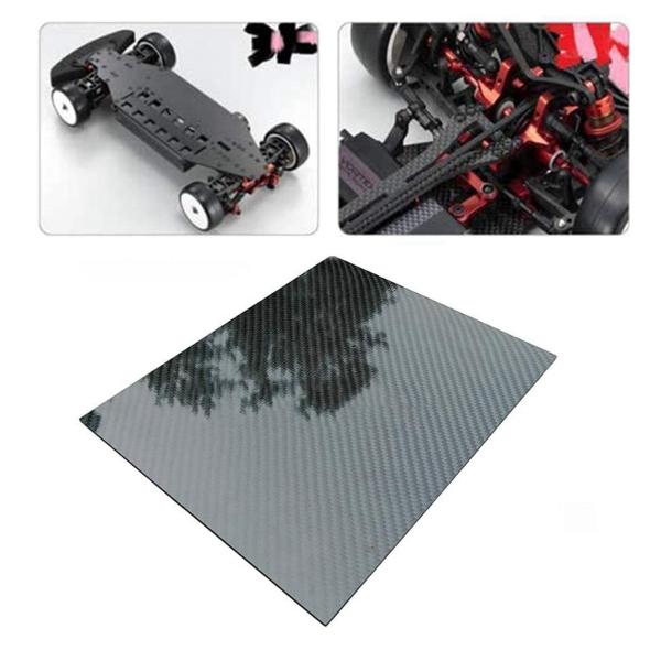 模型飛行機素材用75x125mmカーボンファイバープレートパネルシート1mm