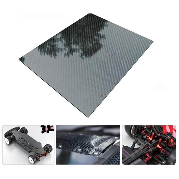 模型飛行機素材用75x125mmカーボンファイバープレートパネルシート1mm