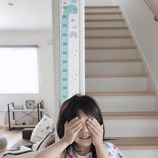 プレイルーム恐竜のための赤ちゃんの成長チャート測定スケール子供の身長測定定規