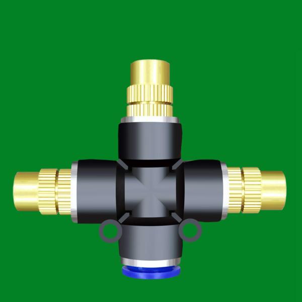 ミストノズル 3本微霧化噴霧器 散水噴霧器 ノズル 冷却スプレー 農業用除湿・除湿