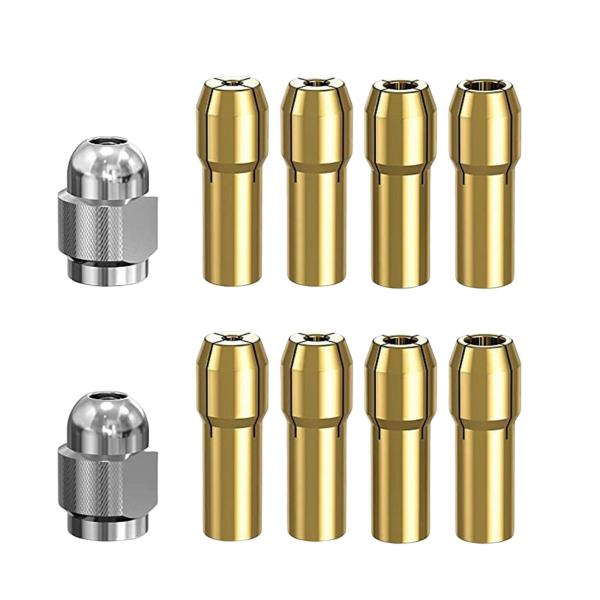 10 個 4485 真鍮コレットセットフルメタルナット回転工具部品交換