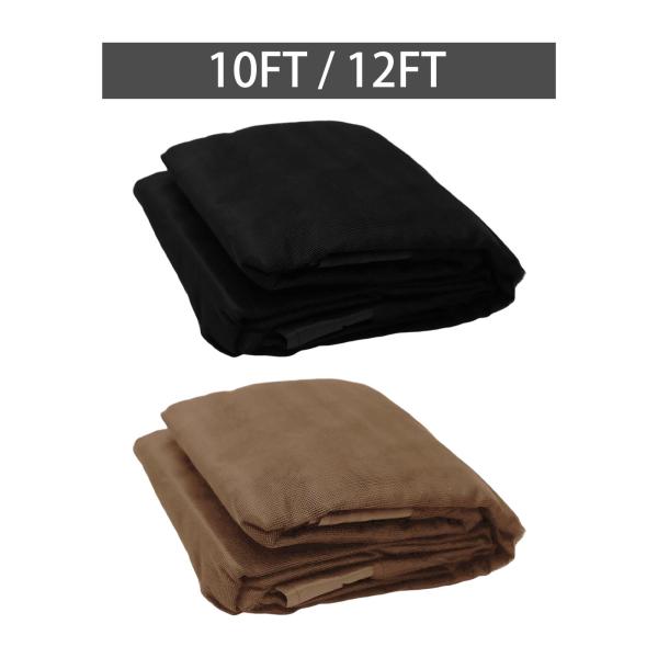 外側キャノピー ラージ ルーバー パーゴラ 長方形 10インチ 屋外ガゼボ ネット ブラック 10x10FT