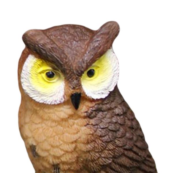 ミニフクロウ樹脂ミニチュア鳥盆栽工芸家の装飾マイクロ風景コーヒー