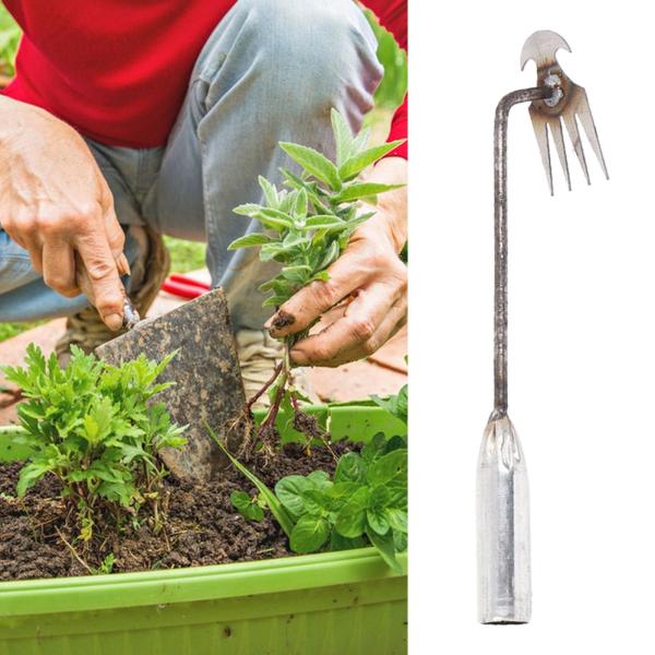 草抜き 除草機 手動除草機 鉄製 くわ 雑草抜き 片手鍬 草削鍬 菜園鍬 手動草抜き 4本鍬レーキ ガーデン 農機具 草抜き器具 除草工具 ガーデニング耕運機 30CM