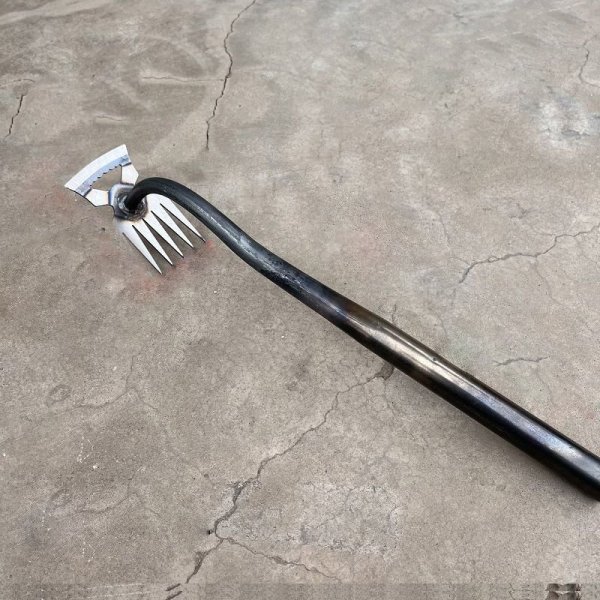 雑草抜き 5歯 ポータブル高炭素鋼 手除草除去プーラー 耐久性 除草掘りツール 園芸用 鋭い爪 ゴムハンドル