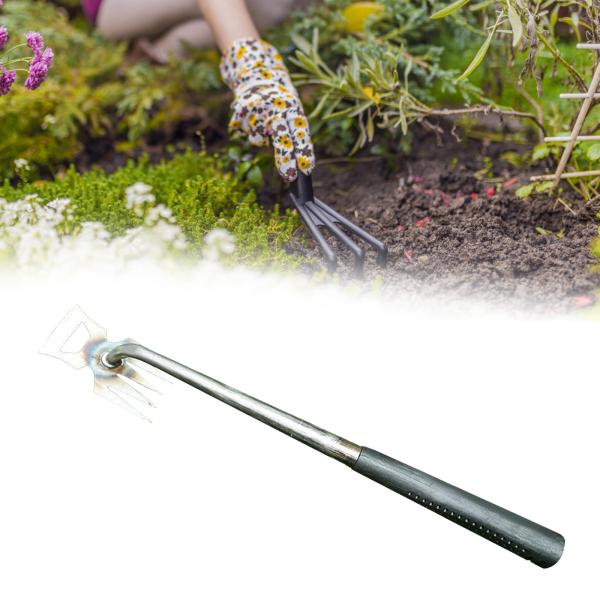 雑草抜き 5歯 ポータブル高炭素鋼 手除草除去プーラー 耐久性 除草掘りツール 園芸用 鋭い爪 ゴムハンドル