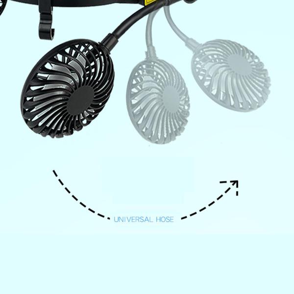 ヘルメットファン ユニバーサルアダプター 多目的強風 外部ファンの取り付けが簡単 夜間照明付き冷却 安全ヘルメット用ポータブルファン