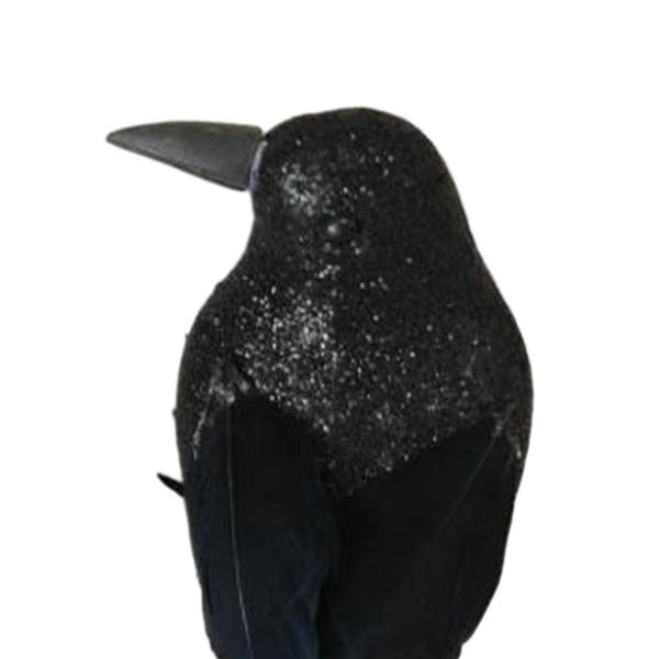 人工フェイクブラックカラス 羽付きカラス装飾 バルコニー庭芝生用 スタイルB