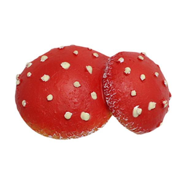 3x ガーデンキノコペンダント模擬赤いキノコ樹脂工芸品中庭の庭の風景装飾マイクロ風景ペンダント