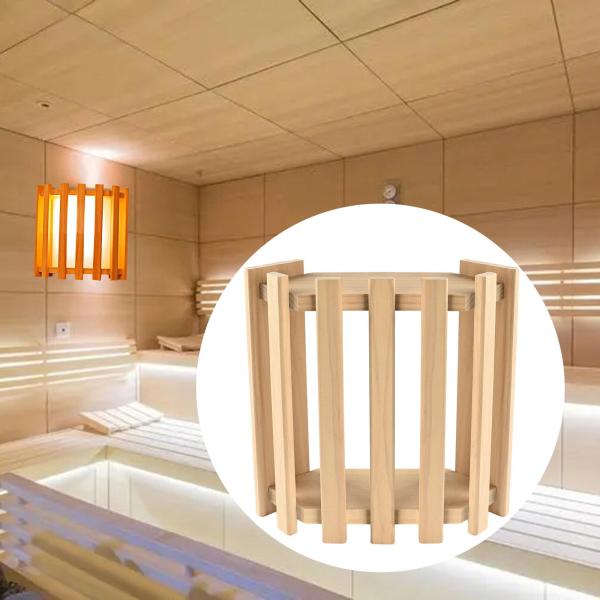 サウナライトランプシェード/木製、実用的/木製燭台ランプシェード/ランプカバー