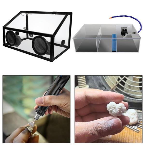 ダストケージ、研削テーブルポリッシャーバフダストカバー、高性能、密閉型アクリルダストボックスカバー、研削盤用