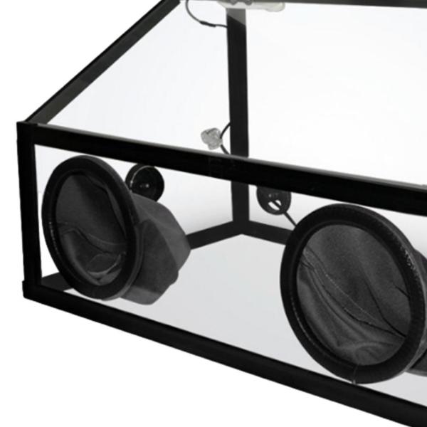 ダストケージ、研削テーブルポリッシャーバフダストカバー、高性能、密閉型アクリルダストボックスカバー、研削盤用