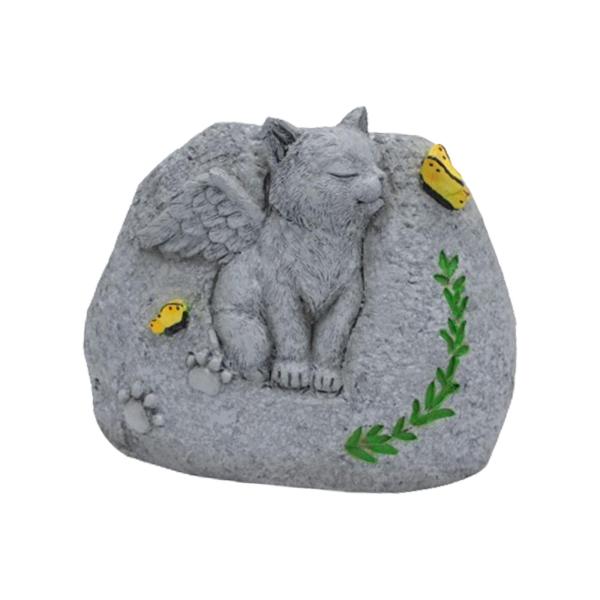 猫記念石植木鉢樹脂猫プランター動物像猫墓石猫墓マーカー屋外裏庭パティオ芝生用