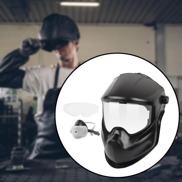 溶接ヘルメットヘッドギア保護カバー女性男性ホームキャップ溶接機マスクフード 5Len と 1 マスク