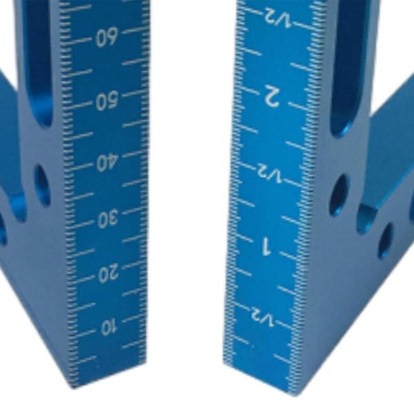 2 個 90 度位置決め正方形ボックス大工 DIY 直角固定クリップ ブルー