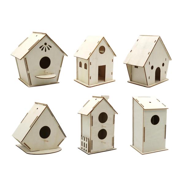 DIY 木製鳥の巣 巣箱 手作り鳥の巣箱 ロビンハチドリ用 17cmx17.5cmx10cm