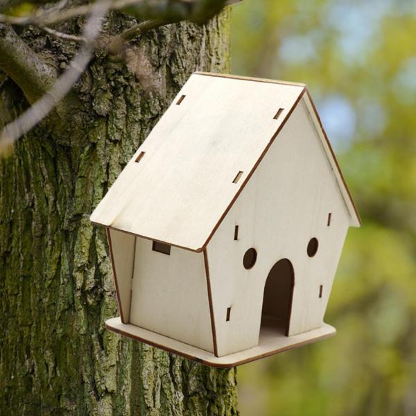 DIY 木製鳥の巣 巣箱 手作り 鳥の巣箱 ロビン ハチドリ用 15cmx16cmx9.5cm