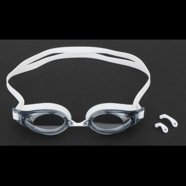 スイミングゴーグル 軽量 漏れ防止 プール シュノーケリング ホワイト