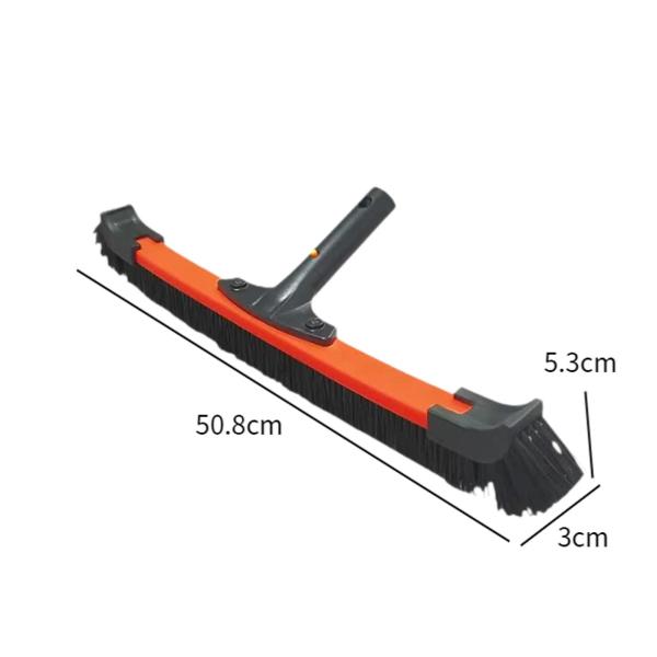 プールブラシヘッドクリーニングツール 長さ50.8cm ポータブル用品 プール壁ブラシ コーナーブラシ 床タイル プール壁用
