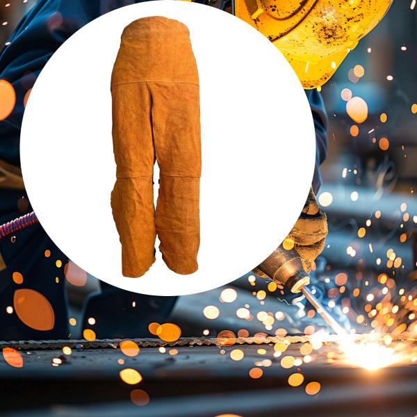 溶接エプロン スプリットレッグ溶接パンツ ヘビーデューティー 丈夫な作業場用エプロン 溶接作業用保護服 切断 ガーデニング バーベキュー用